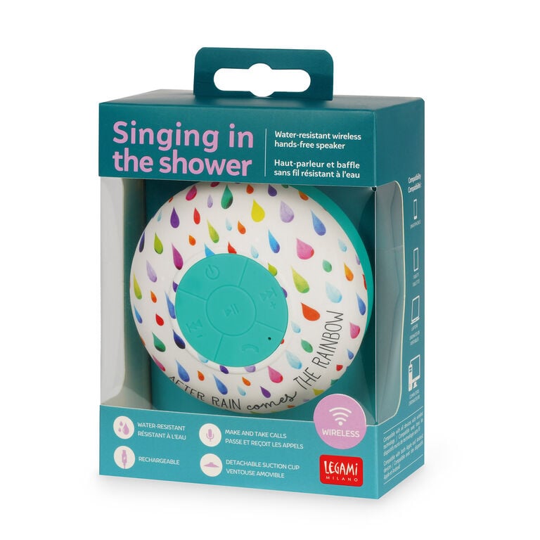 After Rain Water-Resistant Bluetooth® Hands-Free Speaker - Singing In The Shower