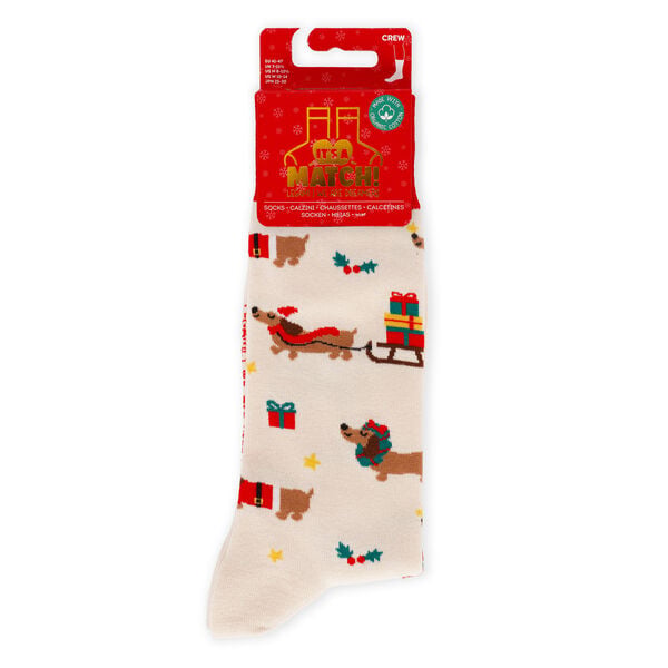 Calzini di Natale Dachshund Taglia 41-47 - It's a Match!