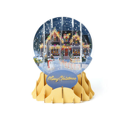 Biglietto Pop Up di Natale - Snow Globe - Large