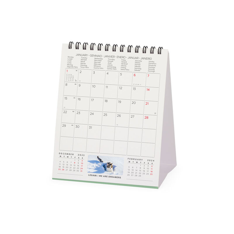 Calendario da tavolo Basic white 