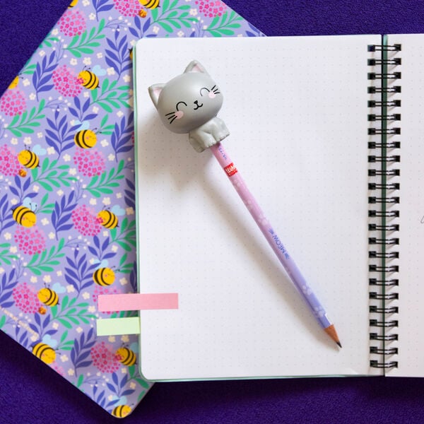 Pencil with Squishy Kitty "Be Curious" - Squeezies Pencil with Squishy Kitty "Be Curious" - Squeezies