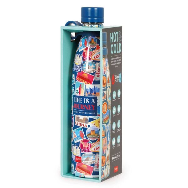 800 ml Vacuum Bottle - Travel Stickers - Hot & Cold