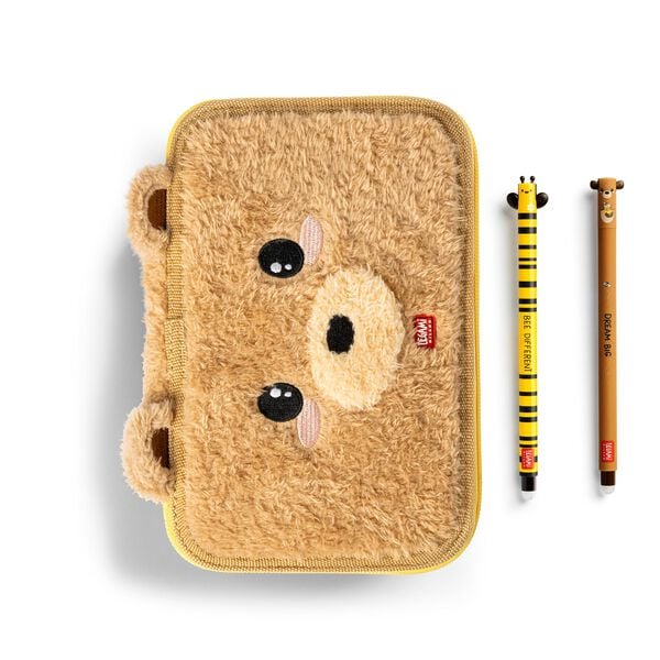 Pencil Case with Three Compartments - 3, 2, 1... Triple Fun - Teddy Pencil Case with Three Compartments - 3, 2, 1... Triple Fun - Teddy