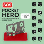 Carte multifonction en acier 11 en 1 - SOS Pocket Hero, , zoo