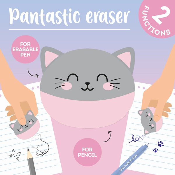 2-in-1 Eraser - Meow - Kitty 2-in-1 Eraser - Meow - Kitty