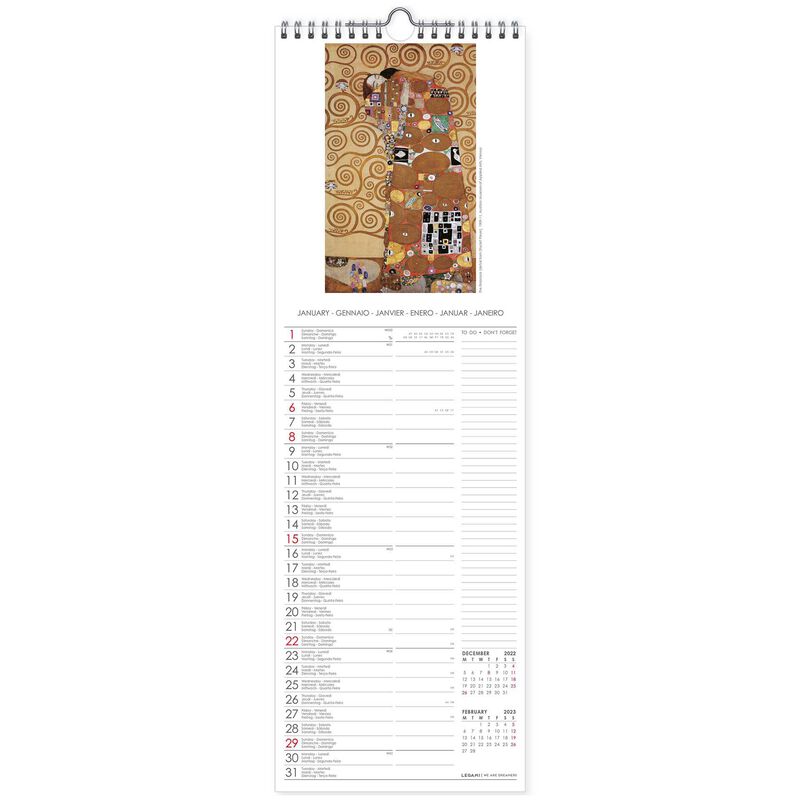 Wall Calendar 2023 - 16 x 49 Cm, , zoo