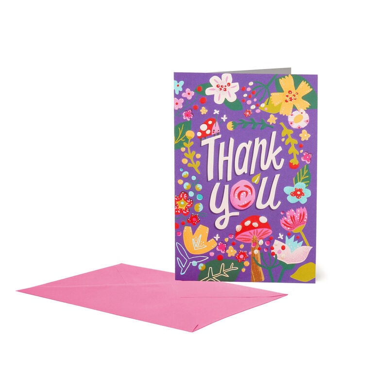 Greeting Card - Large - Various - Thank You Flowers Greeting Card - Large - Various - Thank You Flowers