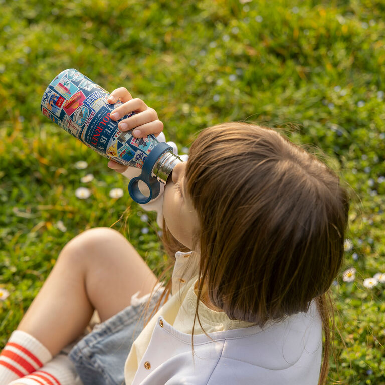 300 ml Mini Vacuum Bottle - Travel Stickers - Hot & Cold