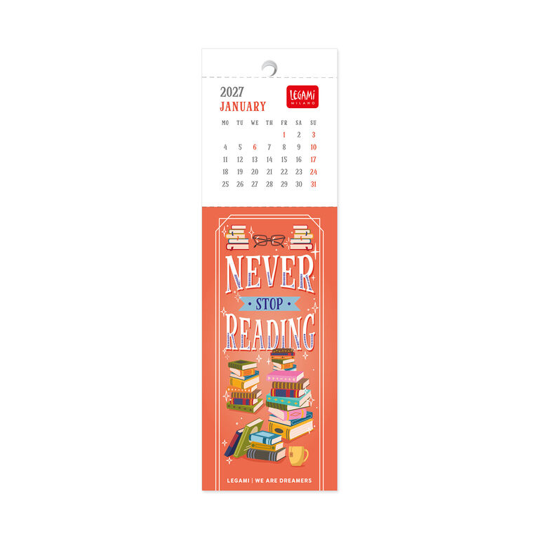 Lesezeichen-Kalender - 5,5 x 18 cm - Book Lover's Lesezeichen-Kalender - 5,5 x 18 cm - Book Lover's