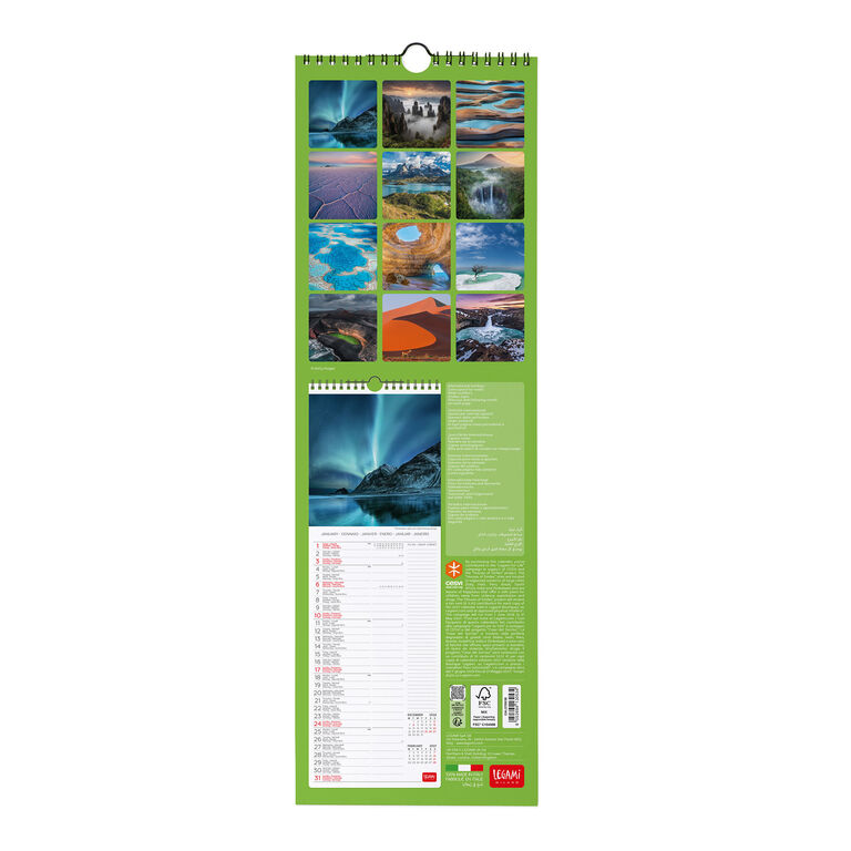 Calendario da Parete 2027 - 16 x 49 cm - Planet Earth Calendario da Parete 2027 - 16 x 49 cm - Planet Earth