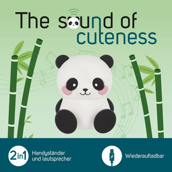Kabelloser Speaker mit Halterung - Panda - The Sound of Cuteness