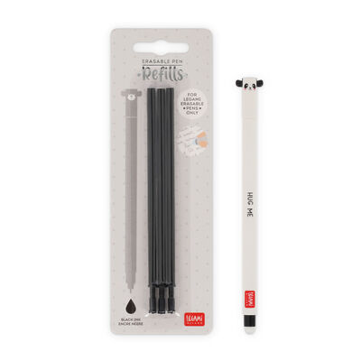 Set Löschbarer Stift Panda mit schwarzer Ersatzmine