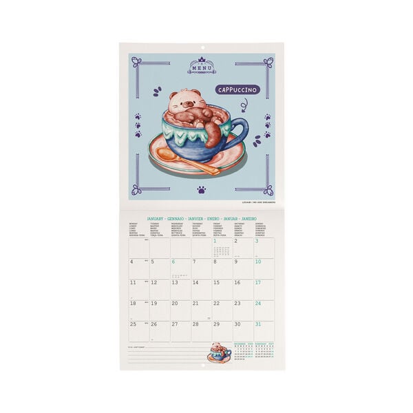 Calendario da Parete 2027 - 18 x 18 cm - Cutie Foodie