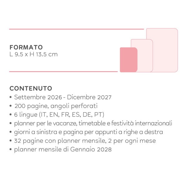 Agenda 2026/2027 Settimanale 16 Mesi - Botanic Garden - Con Notebook - Small