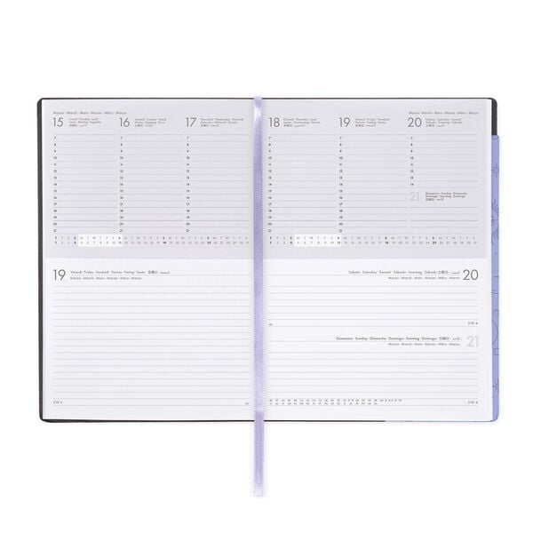 Agenda 12 Mesi Settimanale & Giornaliera Large 2027 - Cosmic Lilac