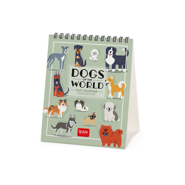 Calendario da Tavolo 2027 - 12 x 14,5 cm - Dogs of the World