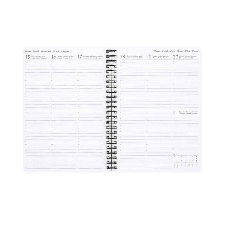 16-Month Weekly Diary for 2026/2027 - Flowers - Spiral-Bound - Large