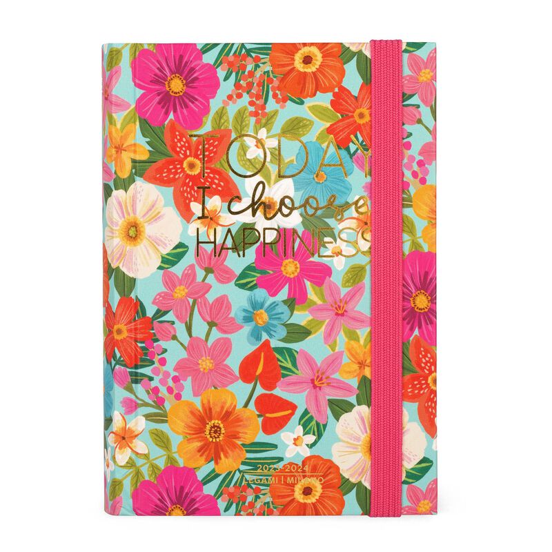 Agenda 16 Mesi Settimanale - Small - Con Notebook HAPPY FLOWERS