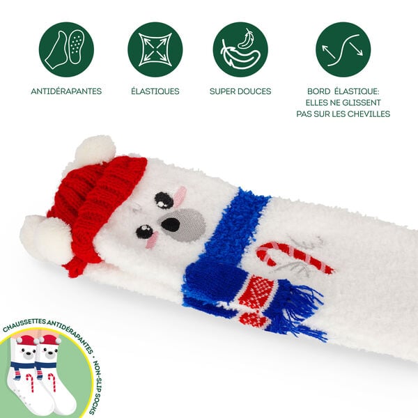 Chaussettes Antidérapantes de Noël Enfant Polar Bear - It's a Match! Chaussettes Antidérapantes de Noël Enfant Polar Bear - It's a Match!