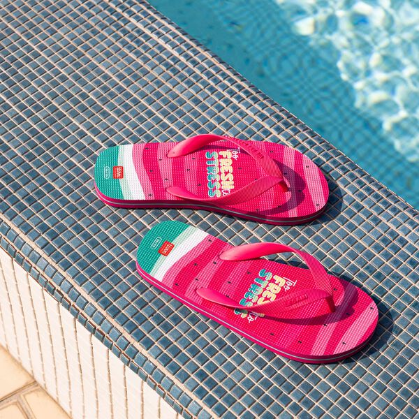 Size 34/35 Regular Watermelon Flip Flops
