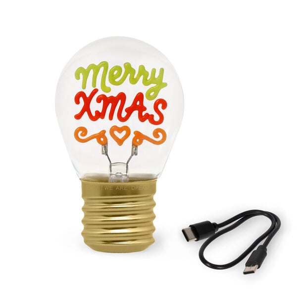 Lampada da Tavolo di Natale a Lampadina Merry Xmas - Bulb Fiction