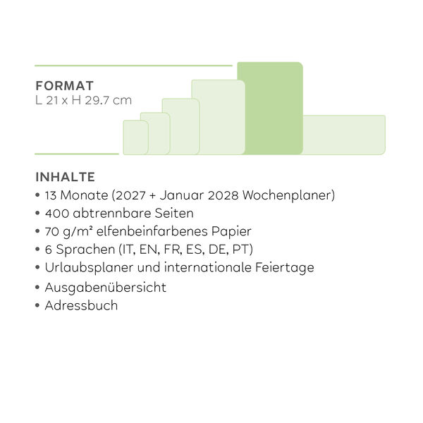 Tagesplaner für 13 Monate Maxi 2027 - Raspberry Jam
