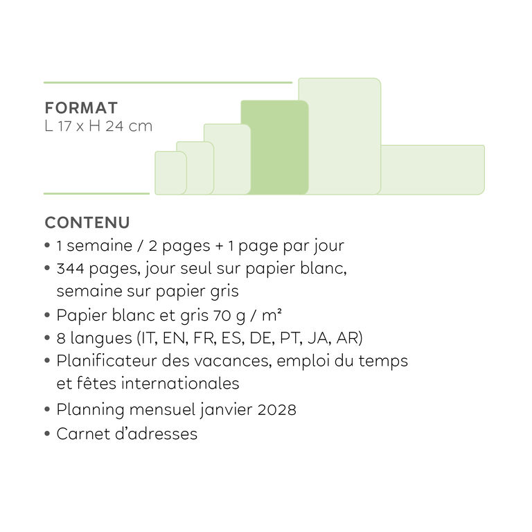 Agenda 12 Mois Semainier & Journalier Large 2027 - Raspberry Jam Agenda 12 Mois Semainier & Journalier Large 2027 - Raspberry Jam
