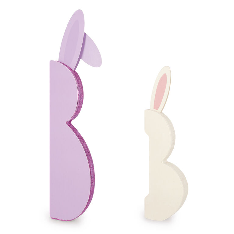 Set mit 2 Faltbaren Häschen aus Papier - Hoppy Easter