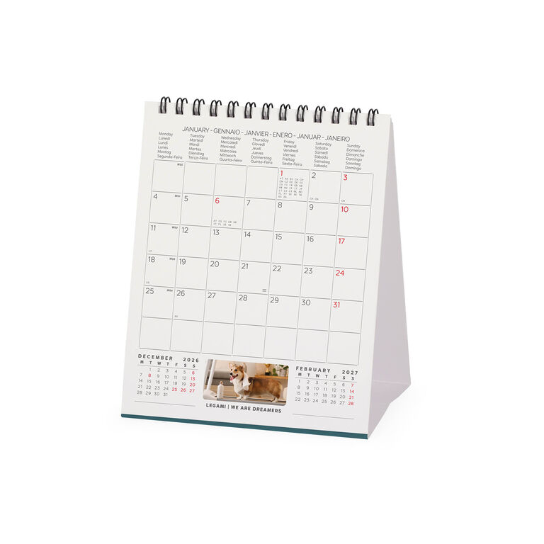 Calendario da Tavolo 2027 - 12 x 14,5 cm - Supawstar Calendario da Tavolo 2027 - 12 x 14,5 cm - Supawstar