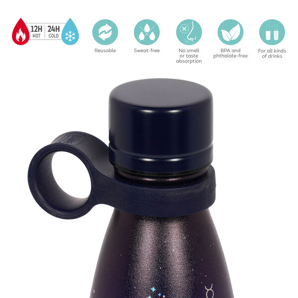 Lattina Termica Equador 500 Ml - Mantiene Caldo 5h E Freddo 10h - Con Cannuccia Integrata E Chiusura Ermetica