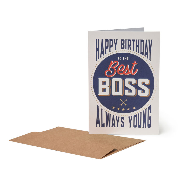Greeting Card - Happy Birthday - Best Boss, , zoo
