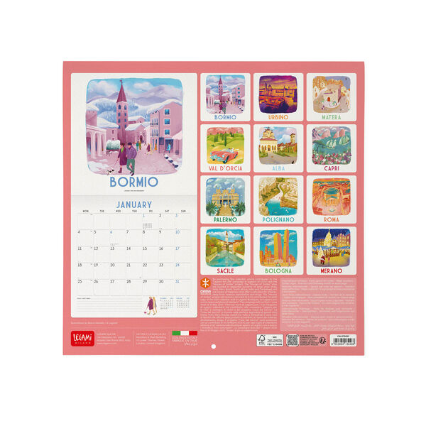 Calendario da Parete 2027 - 30 x 29 cm - Italy