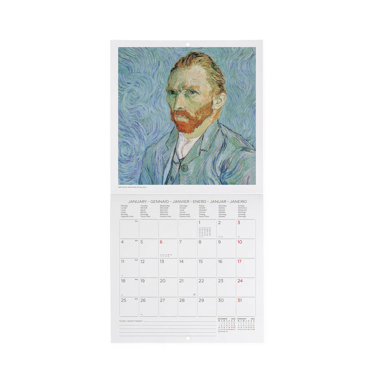 Calendario da Parete 2027 - 18 x 18 cm - Vincent Van Gogh