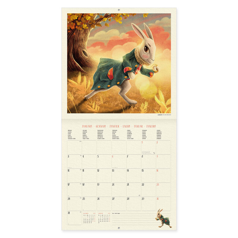 Wall Calendar 2022 - 30 X 29 Cm Alice In Wonderland | Legami.com