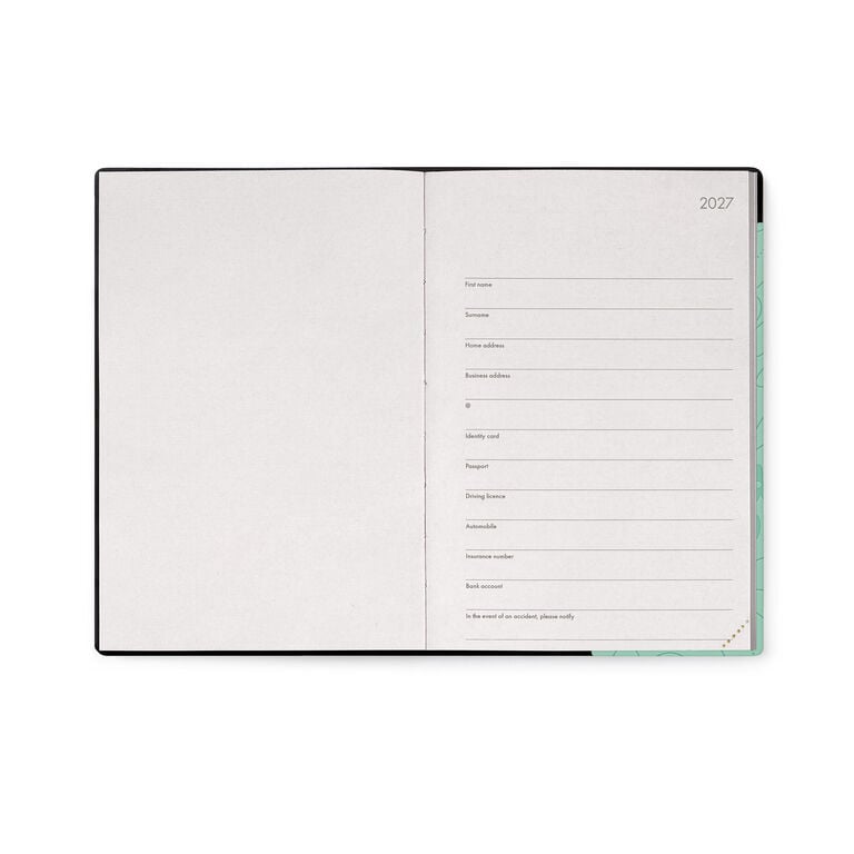 12-Month Medium Weekly Diary with Notebook 2027 - Botanic Garden