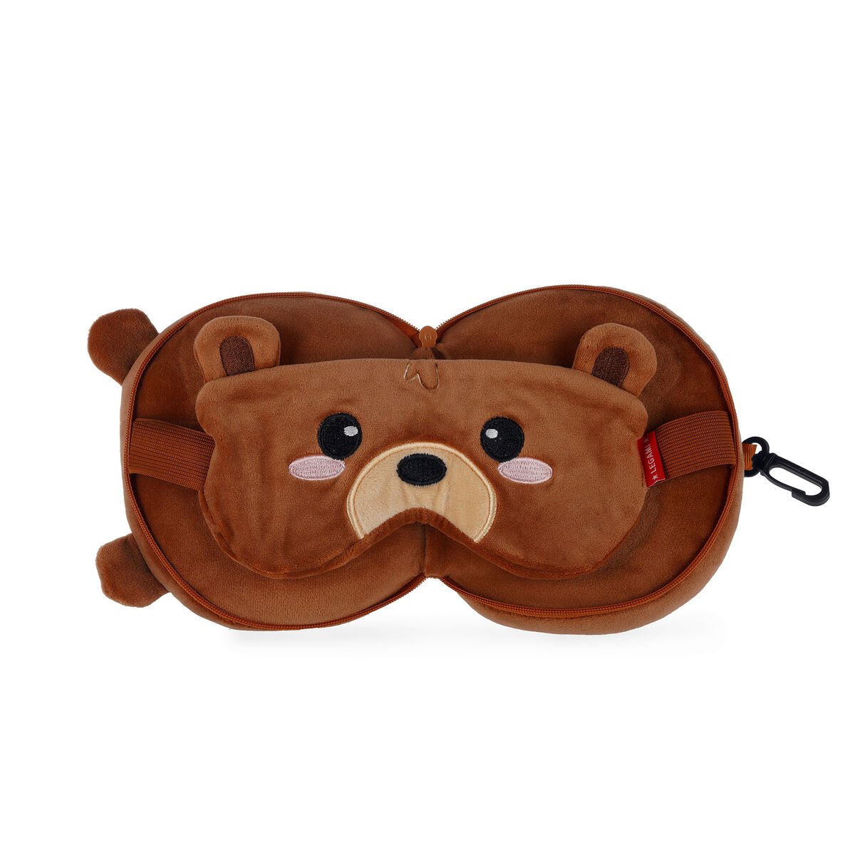 Cute Travel Pillow with Sleep Mask, , zoo
