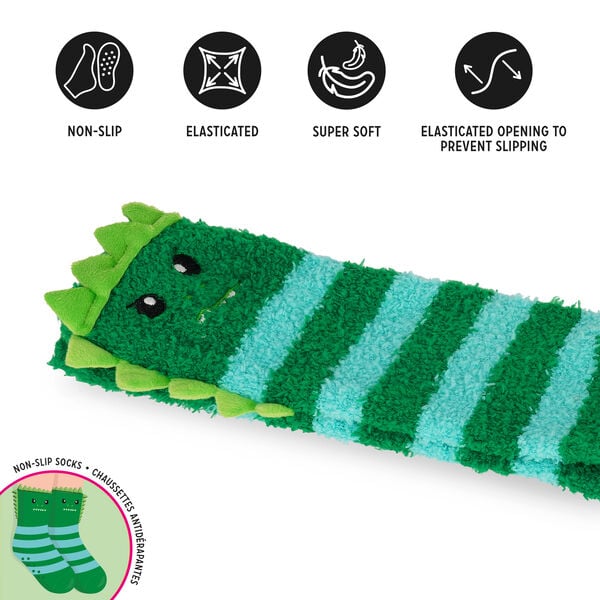 Non-Slip Dino Socks for Kids - It's a Match!