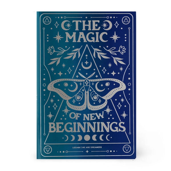 B5 Lined Notebook with Illustrated Hard Cover - Moth B5 Lined Notebook with Illustrated Hard Cover - Moth