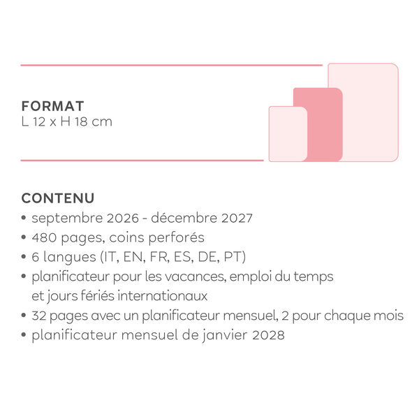 Agenda 2026/2027 Journalier 16 Mois - Deep Teal - Medium