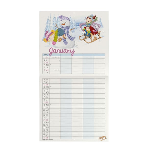 Calendario da Parete 2027 - 30 x 29 cm - Super Mum