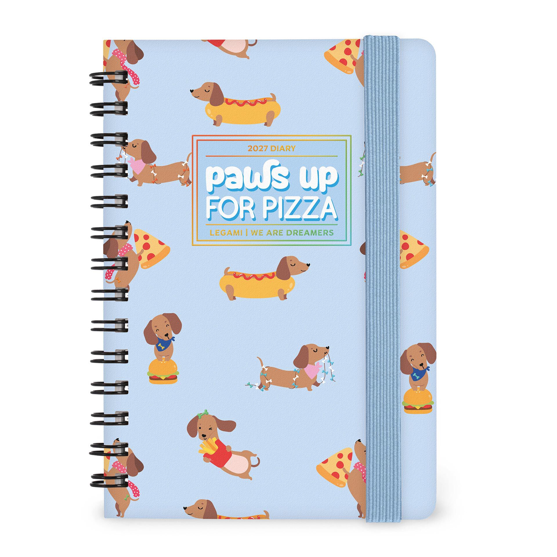 新品未使用タグ付き　Bonjour diary 6y 12-Month Weekly Diary - Small Spiral-Bound 2027 - Dachsund