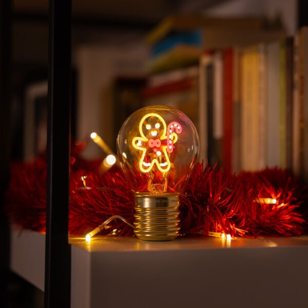 Lampada da Tavolo di Natale a Lampadina Gingerbread - Bulb Fiction
