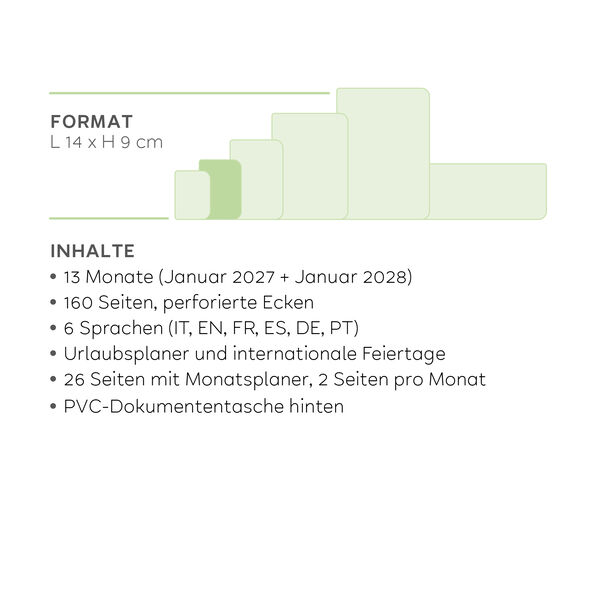 Terminplaner für 13 Monate Wochenübersicht Small 2027 - Sunrise Lover