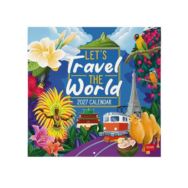 Calendario da Parete 2027 - 30 x 29 cm - Let's Travel the World