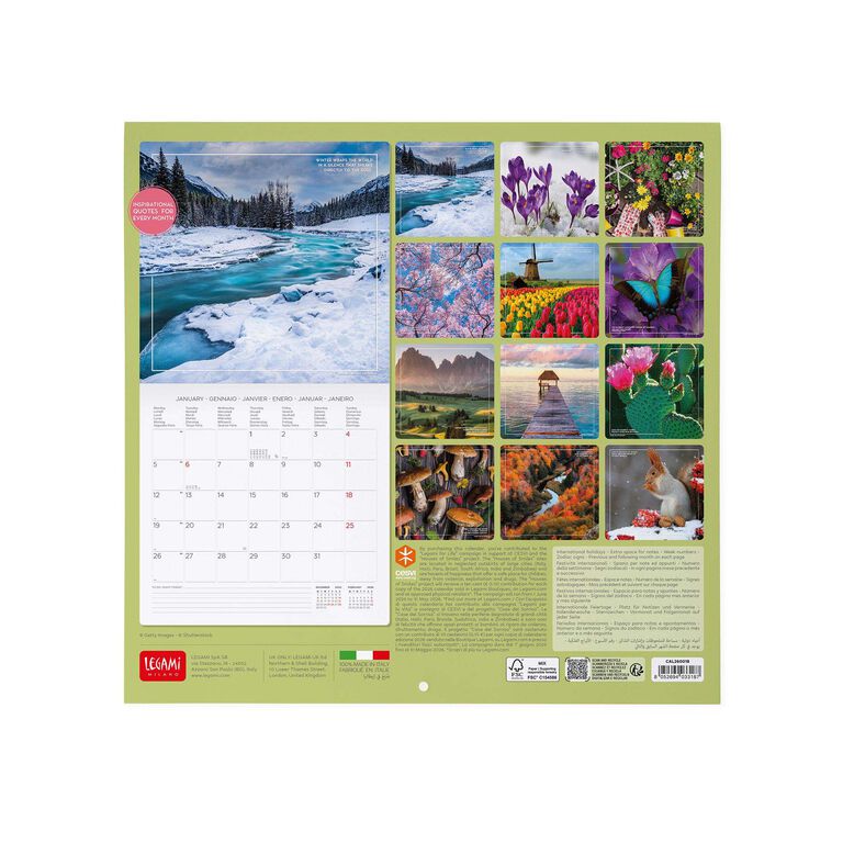 Calendrier Mural 2026 - 30 x 29 cm