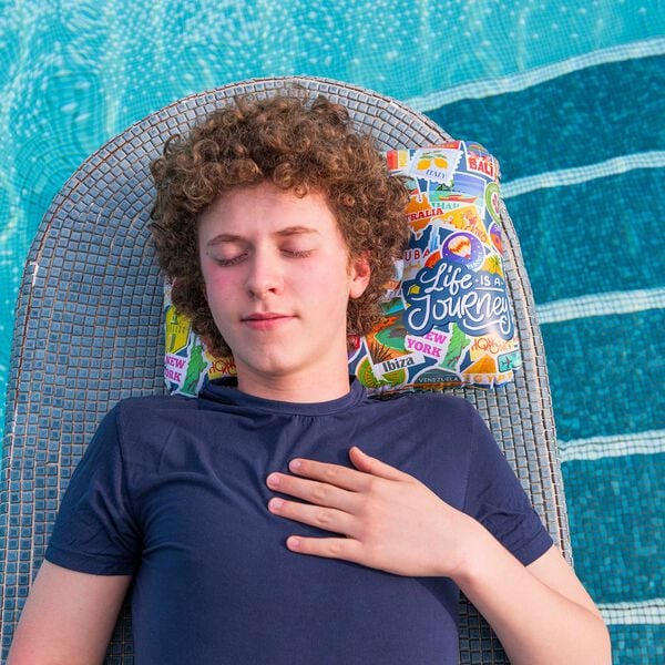 Travel Stickers Inflatable Pillow