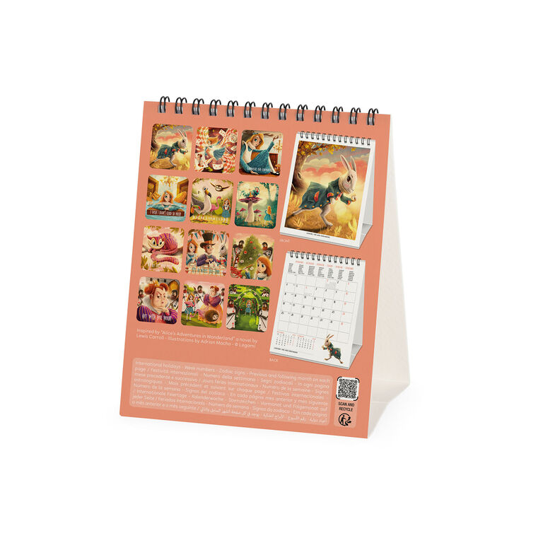 Calendario da Tavolo 2027 - 12 x 14,5 cm - Alice in Wonderland Calendario da Tavolo 2027 - 12 x 14,5 cm - Alice in Wonderland