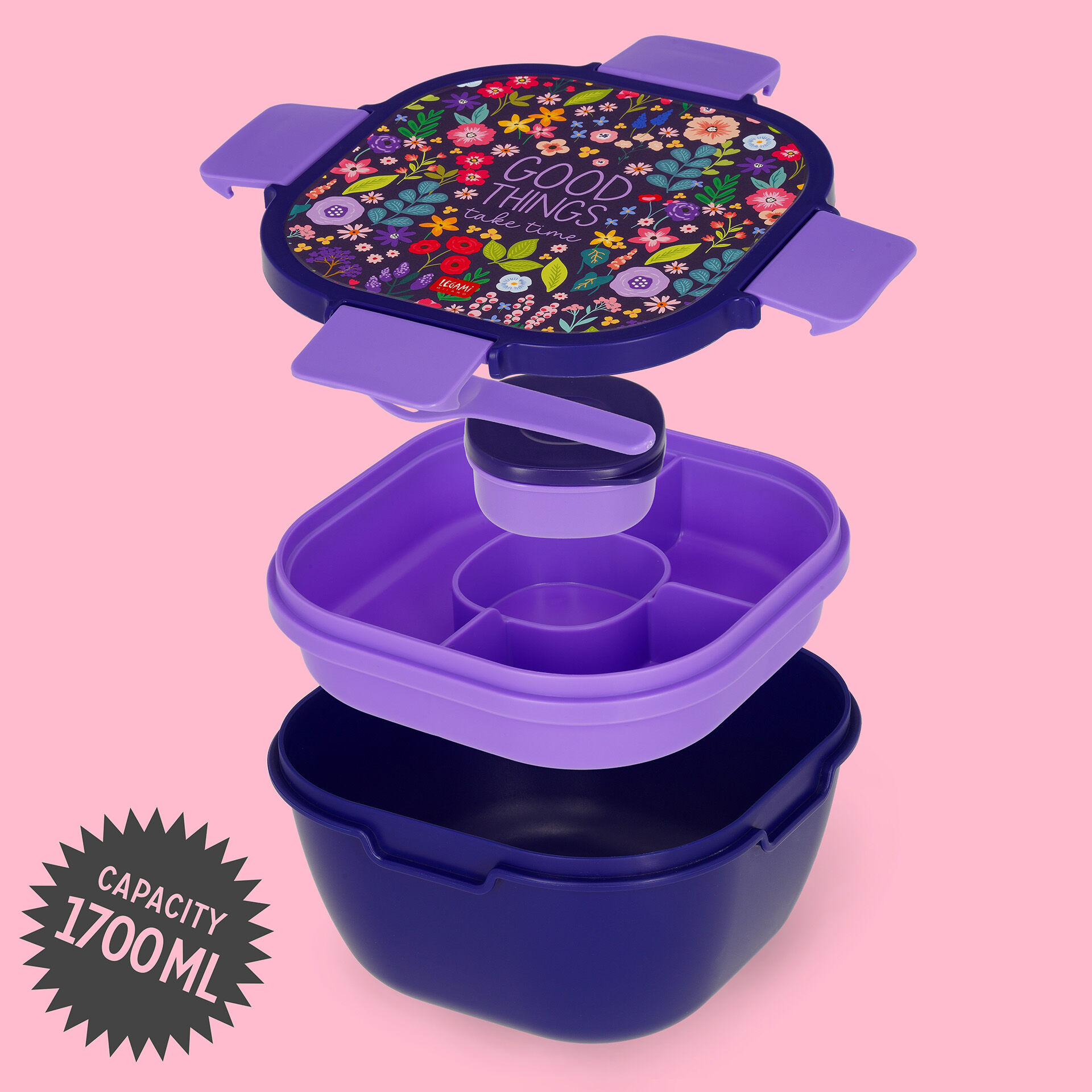 1700 ml Lunch Box - Flowers - Lunch Box