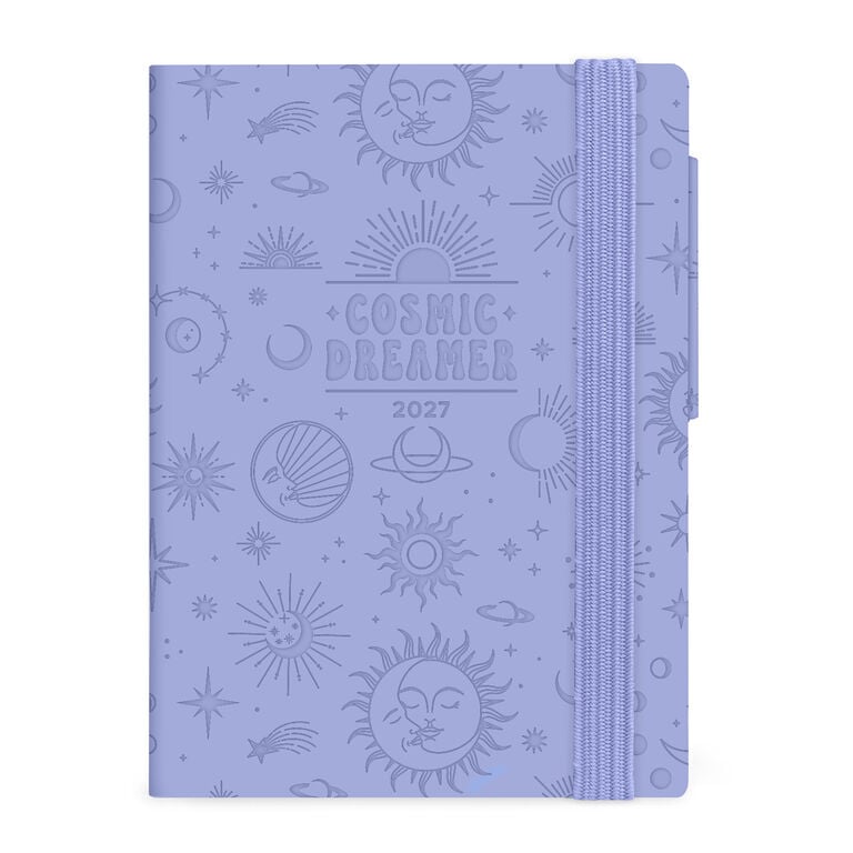 12-Month Mini Weekly Diary 2027 - Cosmic Lilac