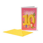 Greeting Card - Happy Birthday - Little Girls - 10 Years, , zoo